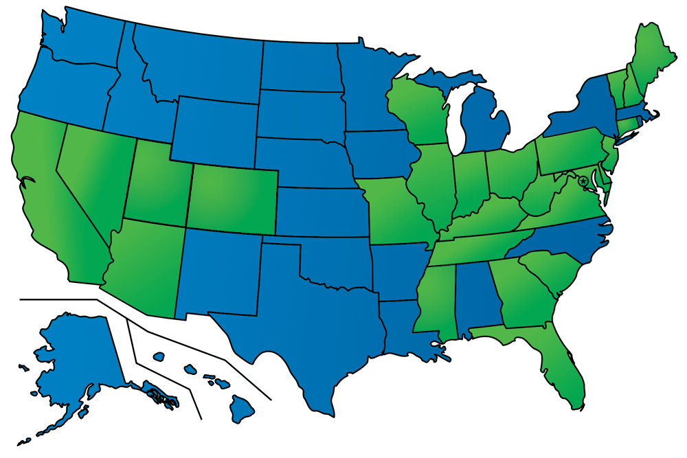 Alliance Meds Areas We Serve United States Map America